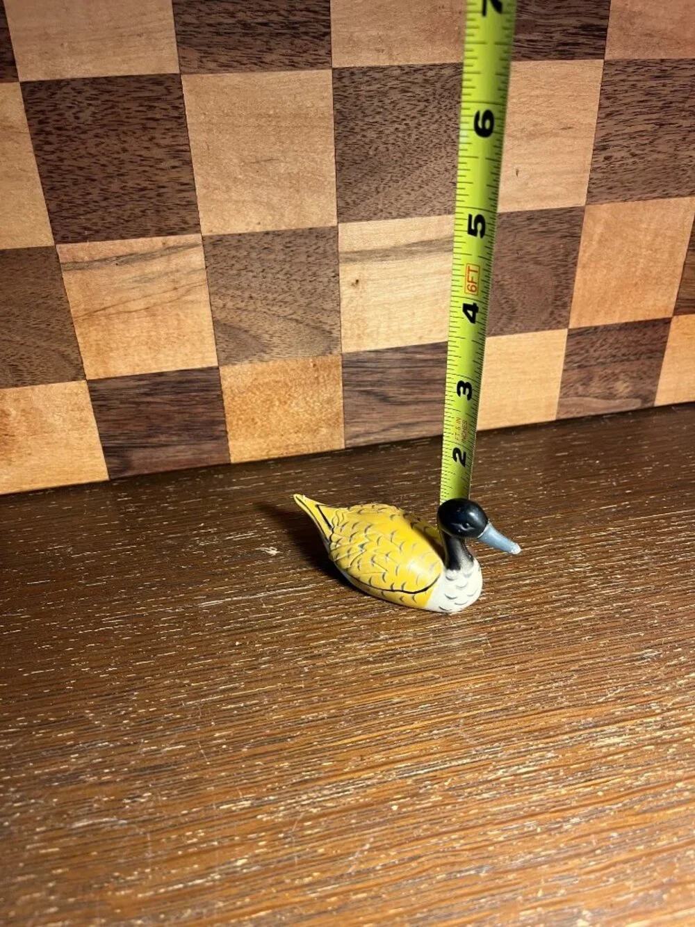 Vintage Novelty Duck Yellow Black Made in Hong Kong A800